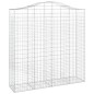 vidaXL Gabionen mit Hochbogen 3 Stk. 200x50x200/220cm Verzinktes Eisen vidaXL Gabionen mit Hochbogen 3 Stk. 200x50x200/220cm Verzinktes Eisen