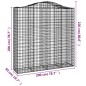 vidaXL Gabionen mit Hochbogen 3 Stk. 200x50x200/220cm Verzinktes Eisen vidaXL Gabionen mit Hochbogen 3 Stk. 200x50x200/220cm Verzinktes Eisen