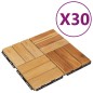 vidaXL Terrassenfliesen 30 Stk. 30x30 cm Massivholz Teak vidaXL Terrassenfliesen 30 Stk. 30x30 cm Massivholz Teak
