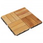 vidaXL Terrassenfliesen 30 Stk. 30x30 cm Massivholz Teak vidaXL Terrassenfliesen 30 Stk. 30x30 cm Massivholz Teak