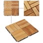 vidaXL Terrassenfliesen 30 Stk. 30x30 cm Massivholz Teak vidaXL Terrassenfliesen 30 Stk. 30x30 cm Massivholz Teak