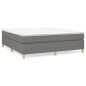 vidaXL Boxspringbett mit Matratze Dunkelgrau 160x200 cm Stoff vidaXL Boxspringbett mit Matratze Dunkelgrau 160x200 cm Stoff