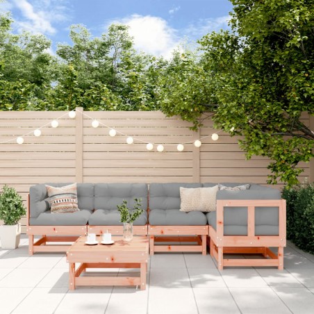 vidaXL 6-tlg. Garten-Lounge-Set mit Kissen Massivholz Douglasie