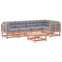 vidaXL 6-tlg. Garten-Lounge-Set mit Kissen Massivholz Douglasie