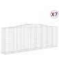 vidaXL Gabionen mit Hochbogen 7 Stk. 400x50x140/160cm Verzinktes Eisen vidaXL Gabionen mit Hochbogen 7 Stk. 400x50x140/160cm Verzinktes Eisen