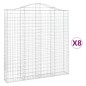vidaXL Gabionen mit Hochbogen 8 Stk. 200x30x200/220cm Verzinktes Eisen vidaXL Gabionen mit Hochbogen 8 Stk. 200x30x200/220cm Verzinktes Eisen