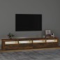 vidaXL TV-Schrank mit LED-Leuchten Räuchereiche 240x35x40 cm vidaXL TV-Schrank mit LED-Leuchten Räuchereiche 240x35x40 cm