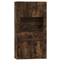 vidaXL Highboard Räuchereiche Holzwerkstoff