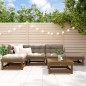 vidaXL 6-tlg. Garten-Lounge-Set mit Kissen Honigbraun Massivholz vidaXL 6-tlg. Garten-Lounge-Set mit Kissen Honigbraun Massivholz