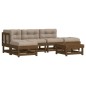 vidaXL 6-tlg. Garten-Lounge-Set mit Kissen Honigbraun Massivholz vidaXL 6-tlg. Garten-Lounge-Set mit Kissen Honigbraun Massivholz