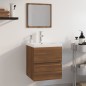vidaXL Badmöbel-Set Braun Eichen-Optik Holzwerkstoff vidaXL Badmöbel-Set Braun Eichen-Optik Holzwerkstoff