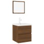 vidaXL Badmöbel-Set Braun Eichen-Optik Holzwerkstoff vidaXL Badmöbel-Set Braun Eichen-Optik Holzwerkstoff
