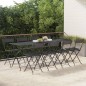 vidaXL Bistrostühle 8 Stk. Klappbar Schwarz Poly Rattan und Stahl vidaXL Bistrostühle 8 Stk. Klappbar Schwarz Poly Rattan und Stahl