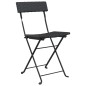 vidaXL Bistrostühle 8 Stk. Klappbar Schwarz Poly Rattan und Stahl vidaXL Bistrostühle 8 Stk. Klappbar Schwarz Poly Rattan und Stahl