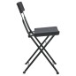vidaXL Bistrostühle 8 Stk. Klappbar Schwarz Poly Rattan und Stahl vidaXL Bistrostühle 8 Stk. Klappbar Schwarz Poly Rattan und Stahl