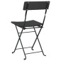 vidaXL Bistrostühle 8 Stk. Klappbar Schwarz Poly Rattan und Stahl vidaXL Bistrostühle 8 Stk. Klappbar Schwarz Poly Rattan und Stahl