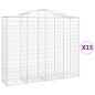 vidaXL Gabionen mit Hochbogen 15Stk. 200x50x160/180cm Verzinktes Eisen vidaXL Gabionen mit Hochbogen 15Stk. 200x50x160/180cm Verzinktes Eisen