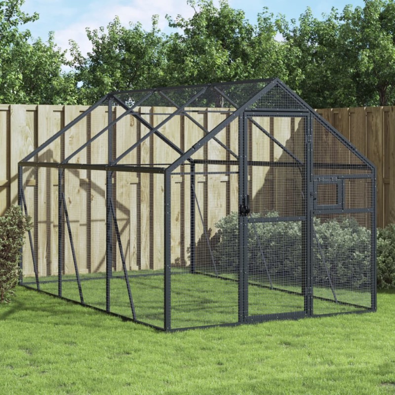 vidaXL Voliere Anthrazit 1,79x3x1,85 m Aluminium vidaXL Voliere Anthrazit 1,79x3x1,85 m Aluminium