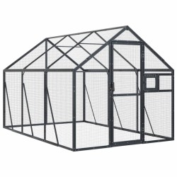 vidaXL Voliere Anthrazit 1,79x3x1,85 m Aluminium