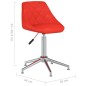 Esszimmerstühle 2 Stk. Drehbar Rot Kunstleder Esszimmerstühle 2 Stk. Drehbar Rot Kunstleder