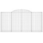 vidaXL Gabionen mit Hochbogen 2 Stk. 300x50x140/160cm Verzinktes Eisen vidaXL Gabionen mit Hochbogen 2 Stk. 300x50x140/160cm Verzinktes Eisen