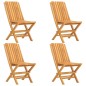 vidaXL Gartenstühle 4 Stk. Klappbar 47x47x89 cm Massivholz Teak vidaXL Gartenstühle 4 Stk. Klappbar 47x47x89 cm Massivholz Teak