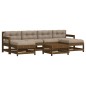 vidaXL 7-tlg. Garten-Lounge-Set mit Kissen Honigbraun Massivholz vidaXL 7-tlg. Garten-Lounge-Set mit Kissen Honigbraun Massivholz
