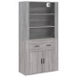 vidaXL Highboard Grau Sonoma Holzwerkstoff vidaXL Highboard Grau Sonoma Holzwerkstoff
