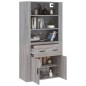 vidaXL Highboard Grau Sonoma Holzwerkstoff vidaXL Highboard Grau Sonoma Holzwerkstoff