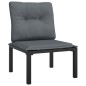 vidaXL 5-tlg. Garten-Lounge-Set Schwarz und Grau Poly Rattan vidaXL 5-tlg. Garten-Lounge-Set Schwarz und Grau Poly Rattan