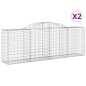 vidaXL Gabionen mit Hochbogen 2 Stk. 300x50x100/120cm Verzinktes Eisen vidaXL Gabionen mit Hochbogen 2 Stk. 300x50x100/120cm Verzinktes Eisen