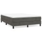 vidaXL Boxspringbett mit Matratze Dunkelgrau 140x200 cm Samt vidaXL Boxspringbett mit Matratze Dunkelgrau 140x200 cm Samt