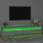 vidaXL TV-Schrank mit LED-Leuchten Grau Sonoma 210x35x40 cm vidaXL TV-Schrank mit LED-Leuchten Grau Sonoma 210x35x40 cm
