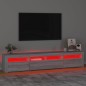 vidaXL TV-Schrank mit LED-Leuchten Grau Sonoma 210x35x40 cm vidaXL TV-Schrank mit LED-Leuchten Grau Sonoma 210x35x40 cm