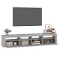 vidaXL TV-Schrank mit LED-Leuchten Grau Sonoma 210x35x40 cm vidaXL TV-Schrank mit LED-Leuchten Grau Sonoma 210x35x40 cm
