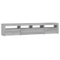 vidaXL TV-Schrank mit LED-Leuchten Grau Sonoma 210x35x40 cm vidaXL TV-Schrank mit LED-Leuchten Grau Sonoma 210x35x40 cm
