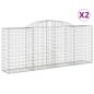 vidaXL Gabionen mit Hochbogen 2 Stk. 300x50x120/140cm Verzinktes Eisen vidaXL Gabionen mit Hochbogen 2 Stk. 300x50x120/140cm Verzinktes Eisen