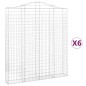 vidaXL Gabionen mit Hochbogen 6 Stk. 200x30x220/240cm Verzinktes Eisen vidaXL Gabionen mit Hochbogen 6 Stk. 200x30x220/240cm Verzinktes Eisen