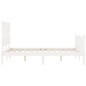 vidaXL Massivholzbett mit Kopfteil Weiß 140x190 cm vidaXL Massivholzbett mit Kopfteil Weiß 140x190 cm