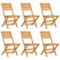vidaXL 7-tlg. Garten-Essgruppe Massivholz Teak