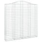 vidaXL Gabionen mit Hochbogen 2 Stk. 200x30x200/220cm Verzinktes Eisen vidaXL Gabionen mit Hochbogen 2 Stk. 200x30x200/220cm Verzinktes Eisen