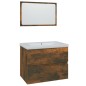 vidaXL Badmöbel-Set Räuchereiche Holzwerkstoff vidaXL Badmöbel-Set Räuchereiche Holzwerkstoff