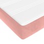vidaXL Boxspringbett mit Matratze Rosa 160x200 cm Samt vidaXL Boxspringbett mit Matratze Rosa 160x200 cm Samt