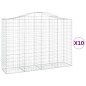 vidaXL Gabionen mit Hochbogen 10Stk. 200x50x140/160cm Verzinktes Eisen vidaXL Gabionen mit Hochbogen 10Stk. 200x50x140/160cm Verzinktes Eisen