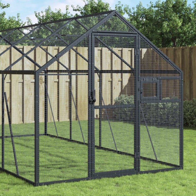 vidaXL Voliere Anthrazit 1,79x8x1,85 m Aluminium vidaXL Voliere Anthrazit 1,79x8x1,85 m Aluminium
