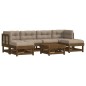 vidaXL 7-tlg. Garten-Lounge-Set mit Kissen Honigbraun Massivholz vidaXL 7-tlg. Garten-Lounge-Set mit Kissen Honigbraun Massivholz
