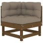 vidaXL 7-tlg. Garten-Lounge-Set mit Kissen Honigbraun Massivholz vidaXL 7-tlg. Garten-Lounge-Set mit Kissen Honigbraun Massivholz