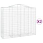 vidaXL Gabionen mit Hochbogen 2 Stk. 200x50x160/180cm Verzinktes Eisen vidaXL Gabionen mit Hochbogen 2 Stk. 200x50x160/180cm Verzinktes Eisen