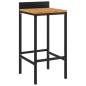 vidaXL 5-tlg. Gartenbar-Set Schwarz Poly Rattan & Massivholz Akazie vidaXL 5-tlg. Gartenbar-Set Schwarz Poly Rattan & Massivholz Akazie