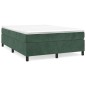 vidaXL Boxspringbett mit Matratze Dunkelgrün 140x200 cm Samt vidaXL Boxspringbett mit Matratze Dunkelgrün 140x200 cm Samt